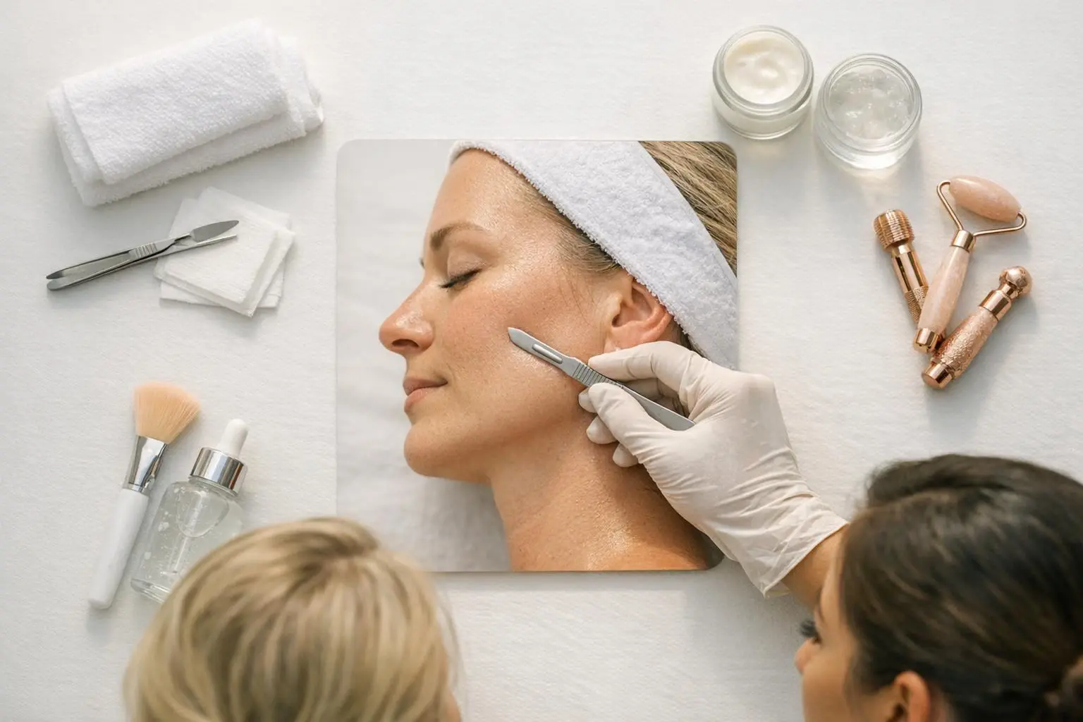 Dermaplaning in Beauty Salon: Dermaplaning is a non-invasive exfoliation treatment that uses a sterile surgical scalpel—vi...