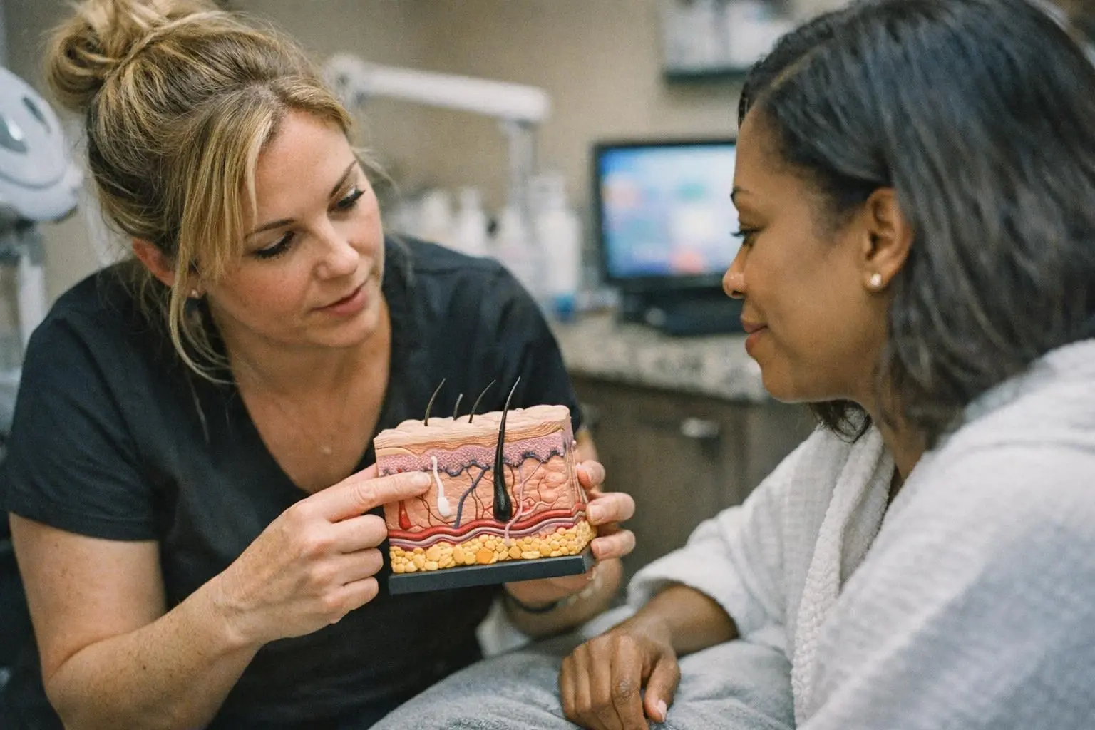 How Dermis applies to Beauty Salon services in West Palm Beach, United States—practical illustration