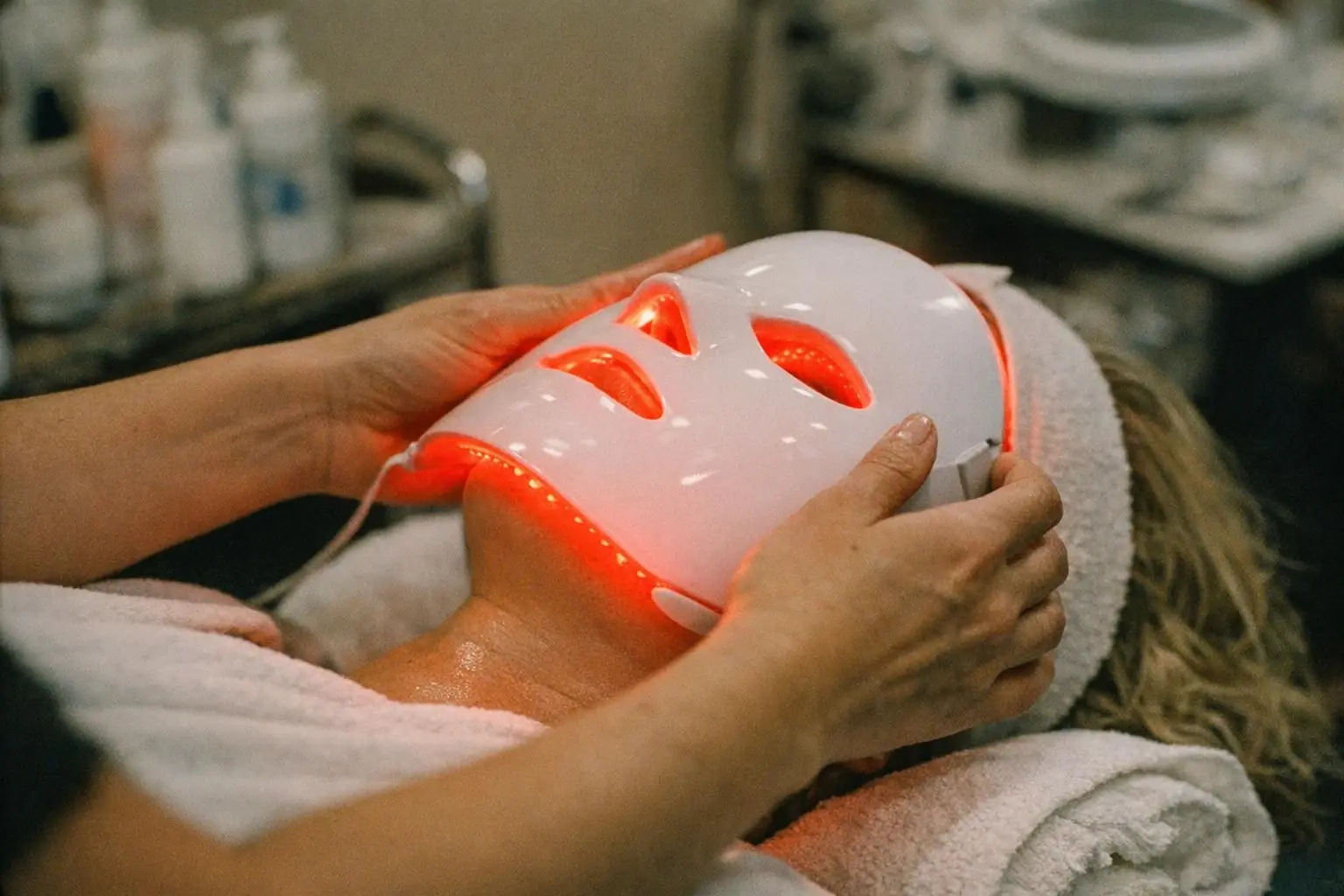 How LED Light Therapy applies to Beauty Salon services in West Palm Beach, United States—practical illustration