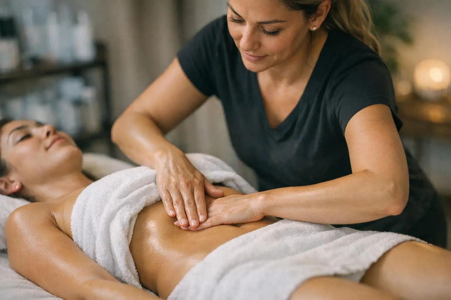 How Lymphatic Drainage applies to Beauty Salon services in West Palm Beach, United States—practical illustration